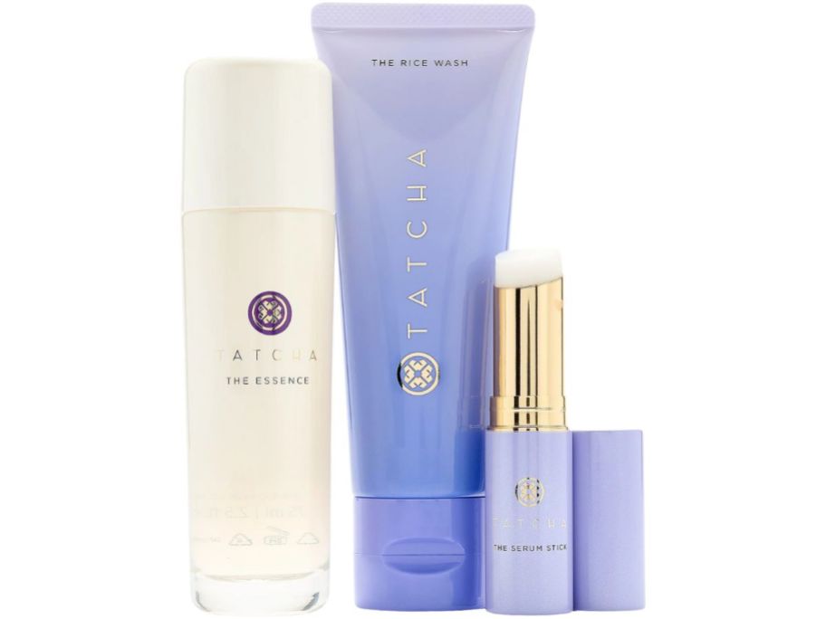 TATCHA 75ml Essence, Rice Wash, and Serum Stick