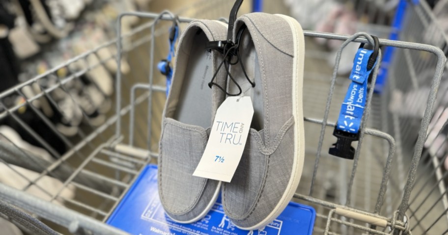 time and tru canvas shoes in walmart shopping cart