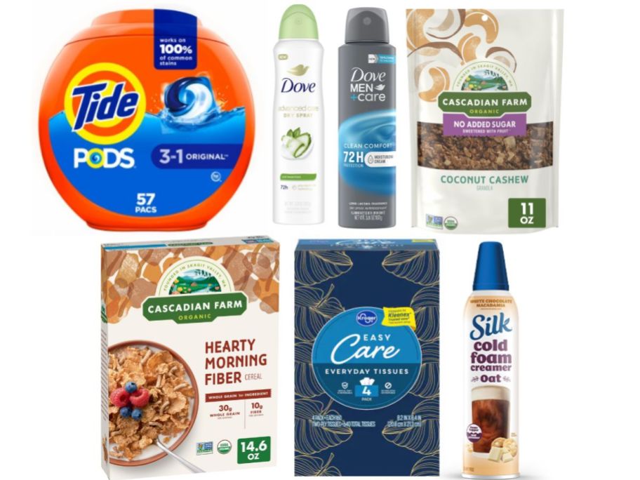 kroger weekly digital coupons items on white background