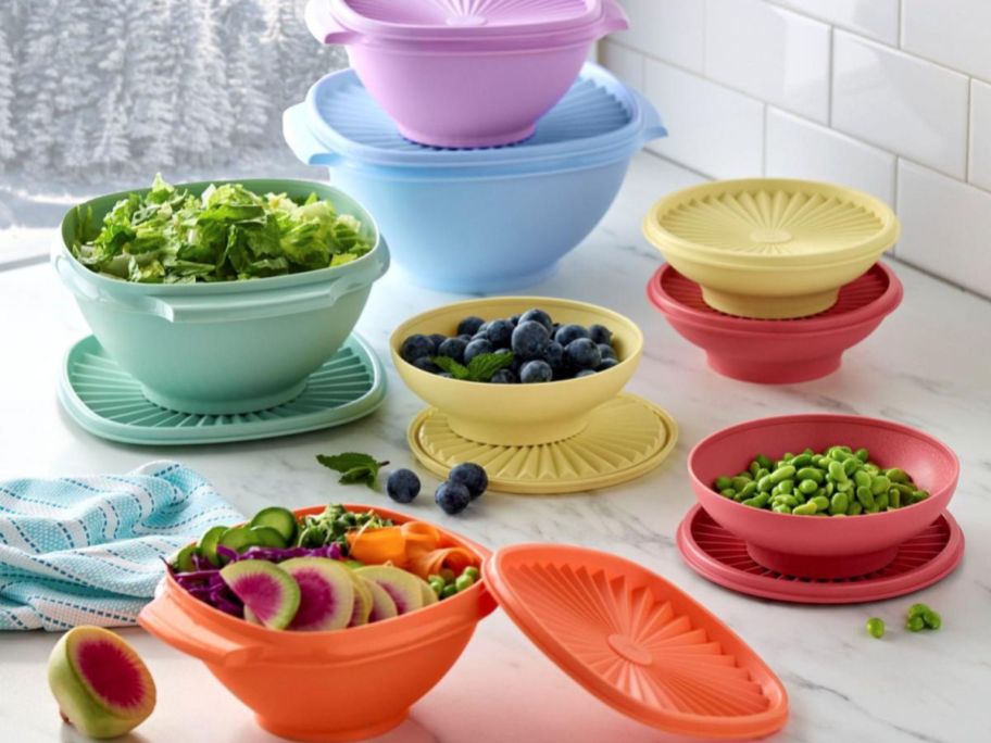 Tupperware Heritage 16-piece Square & Round Bowl Set