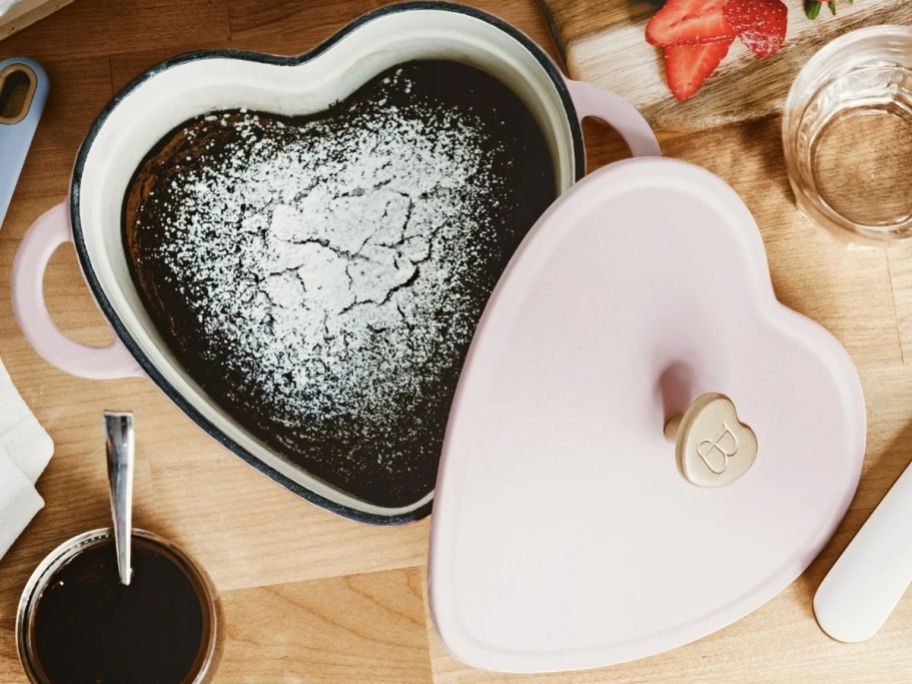 Beautiful by Drew Barrymore Heart Shaped Dutch Oven