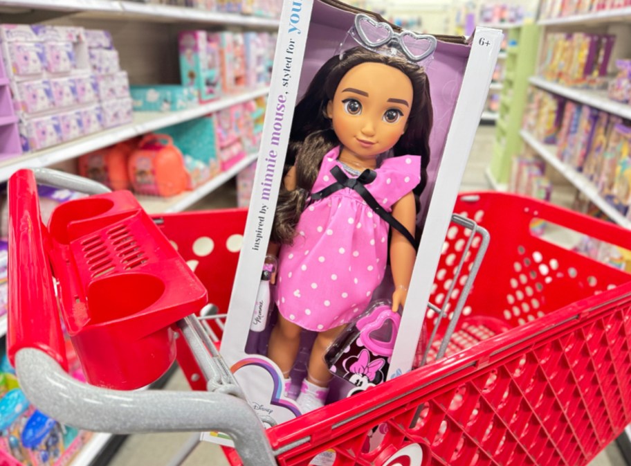 HUGE disney ILY doll in shopping cart