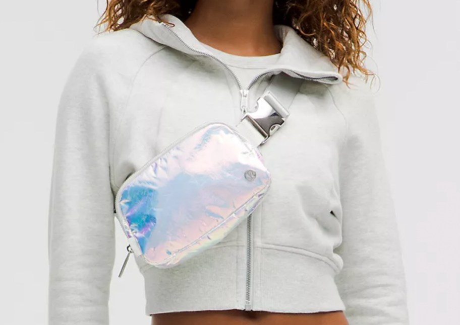 iridescent belt bag