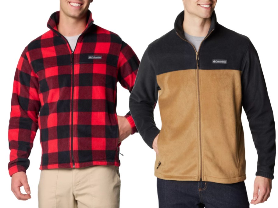 buffalo check and two tone mens fleece