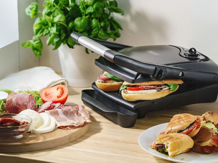 Bella Electric Panini Press & Sandwich Grill on counter