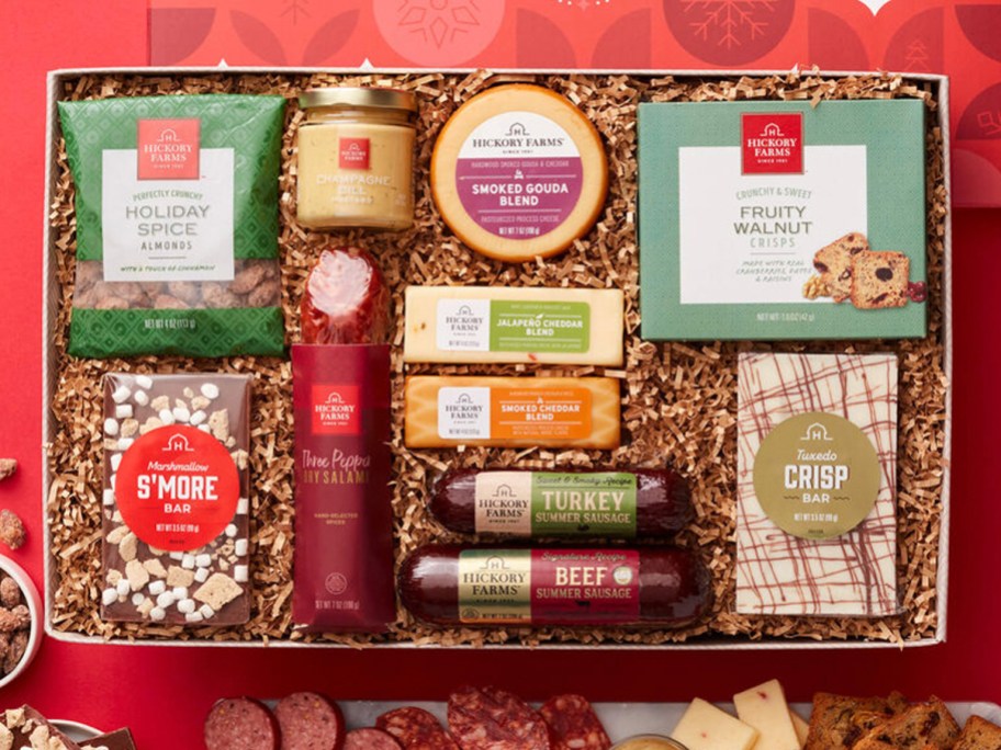 hickory farms sausage and cheese gift box