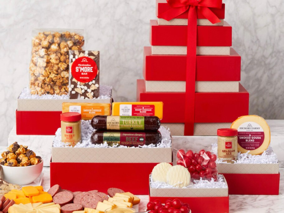 hickory farms savory gift box set