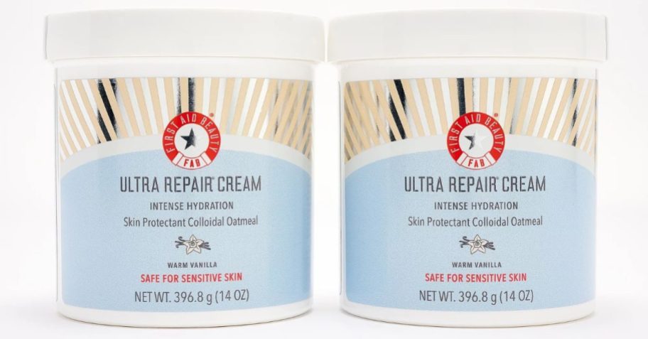 First Aid Beauty Ultra Repair Cream Mega Size 14oz Duo stock image