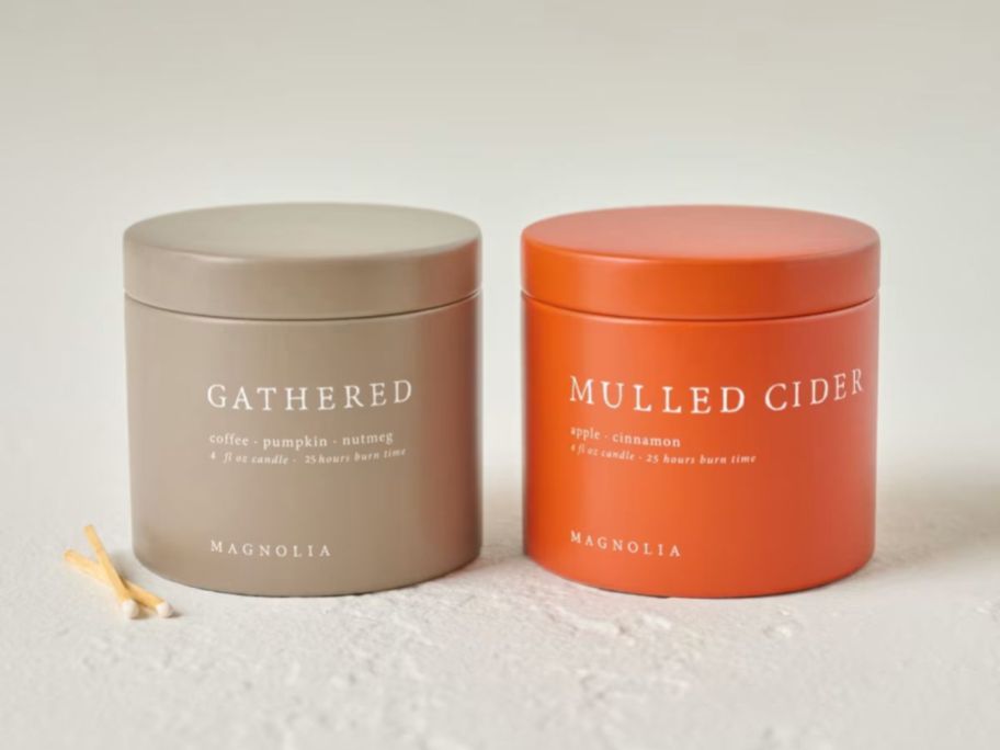 Magnolia Gathered & Mulled Cider Candle Tin Bundle