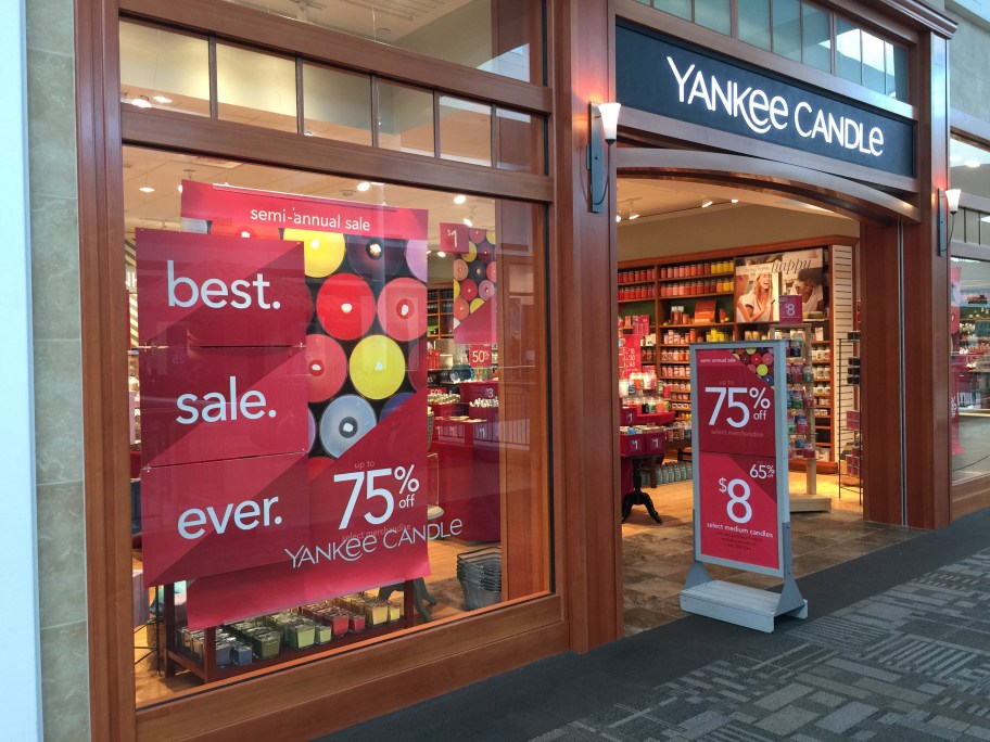 yankee candle semi annual sale signage