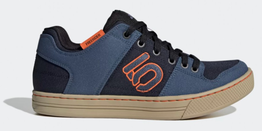 blue mens canvas bike shoes