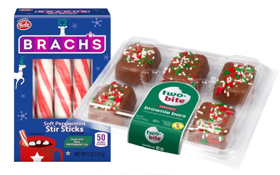 peppermint sticks and brownie bites