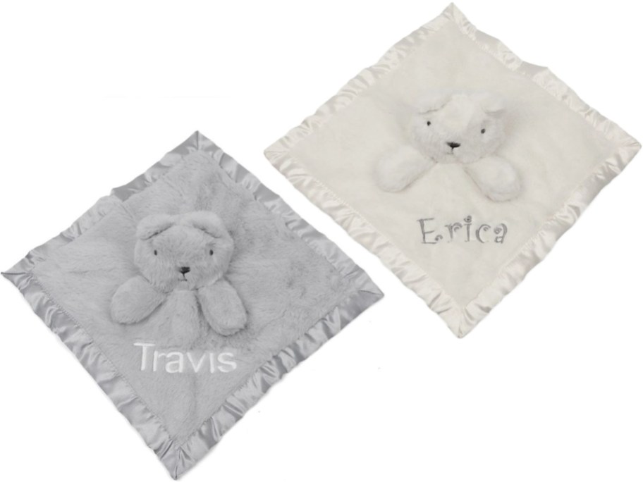 Stock images of two Gerber Embroidered Baby Blankets