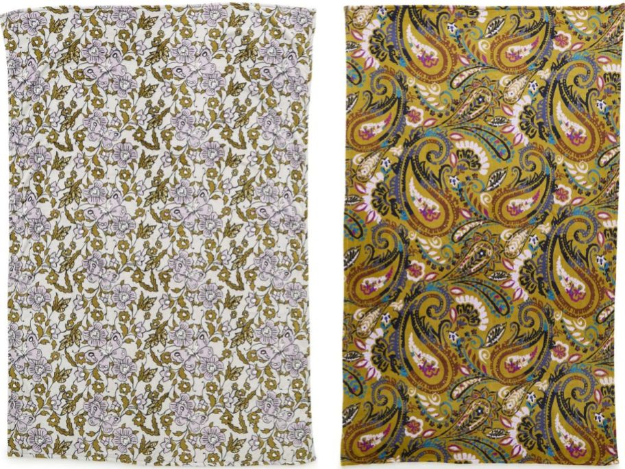 Stock images of two vera bradley throw blankets