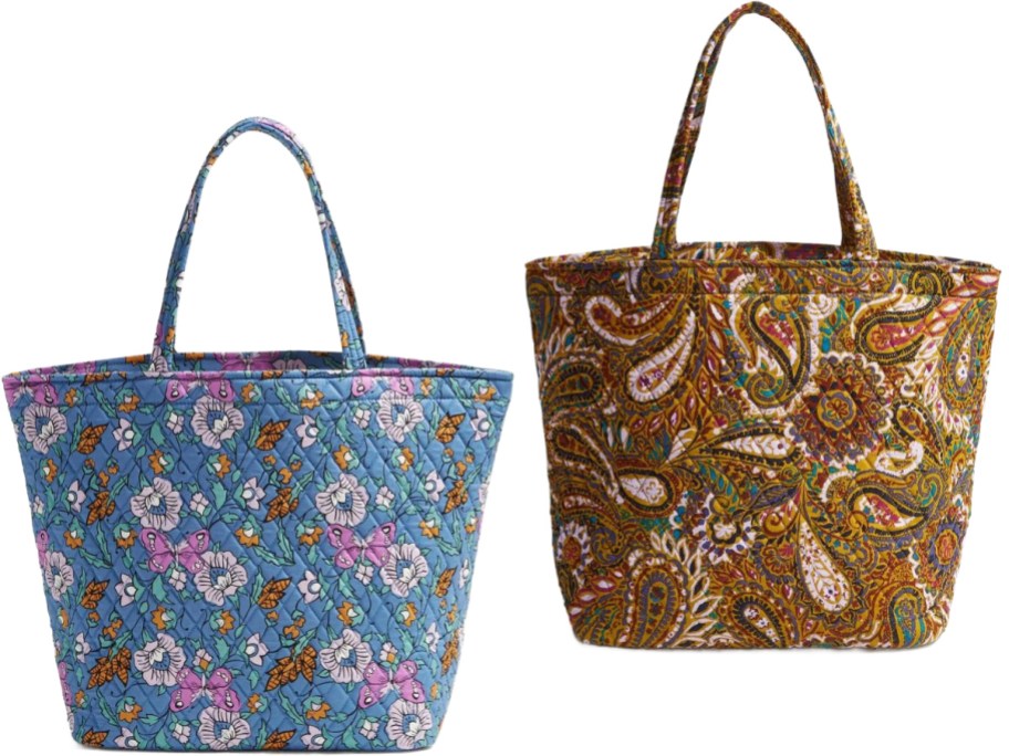 stock images of two vera bradley tote bags