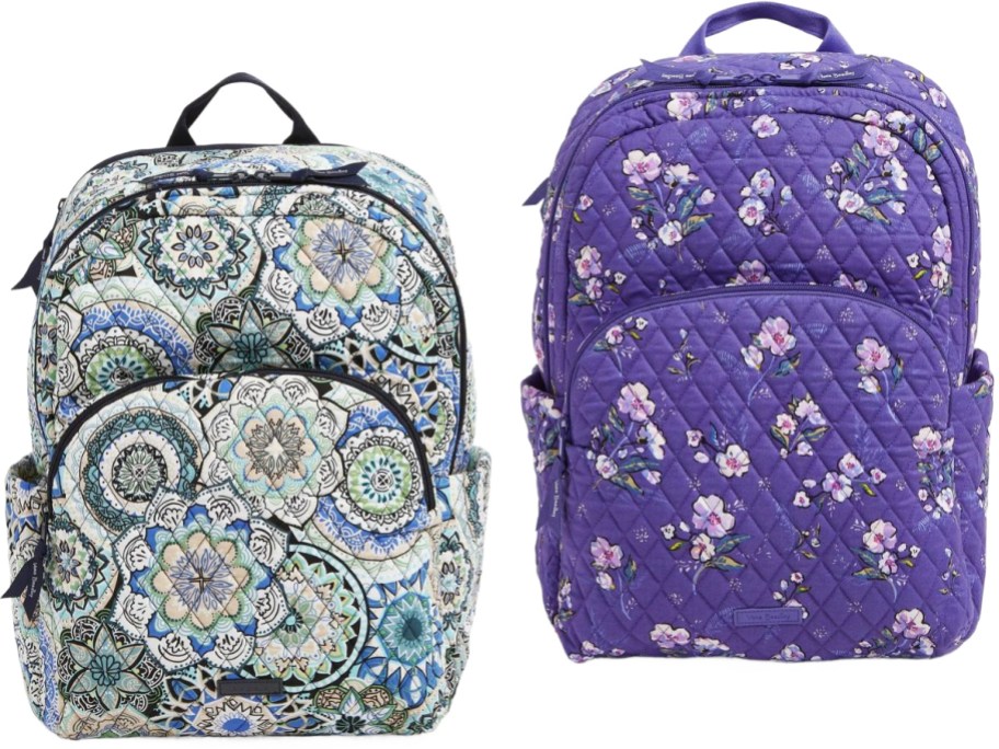 Stock images of two vera bradley backpacks