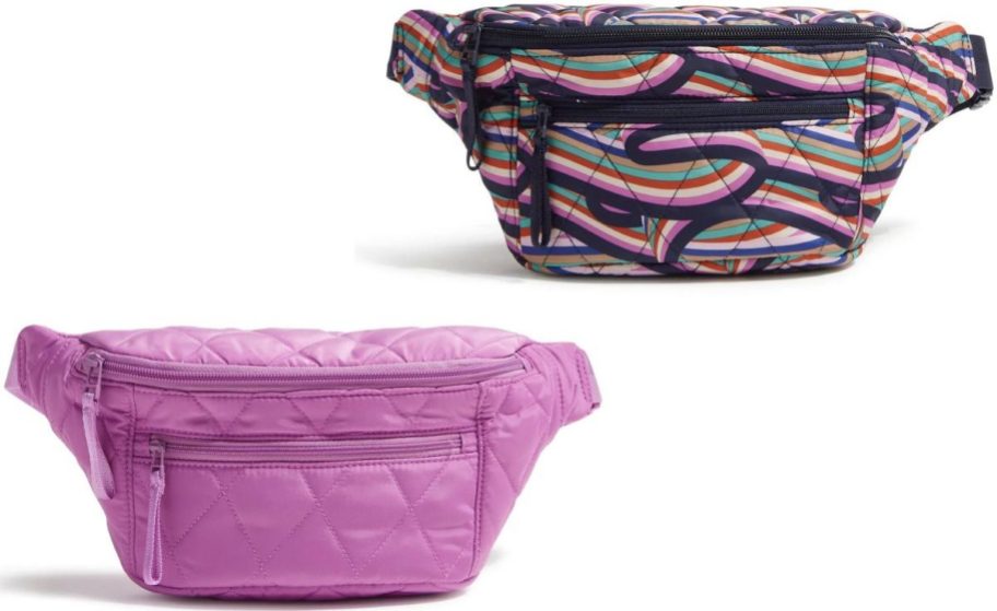 Stock images of two vera bradley belt bags