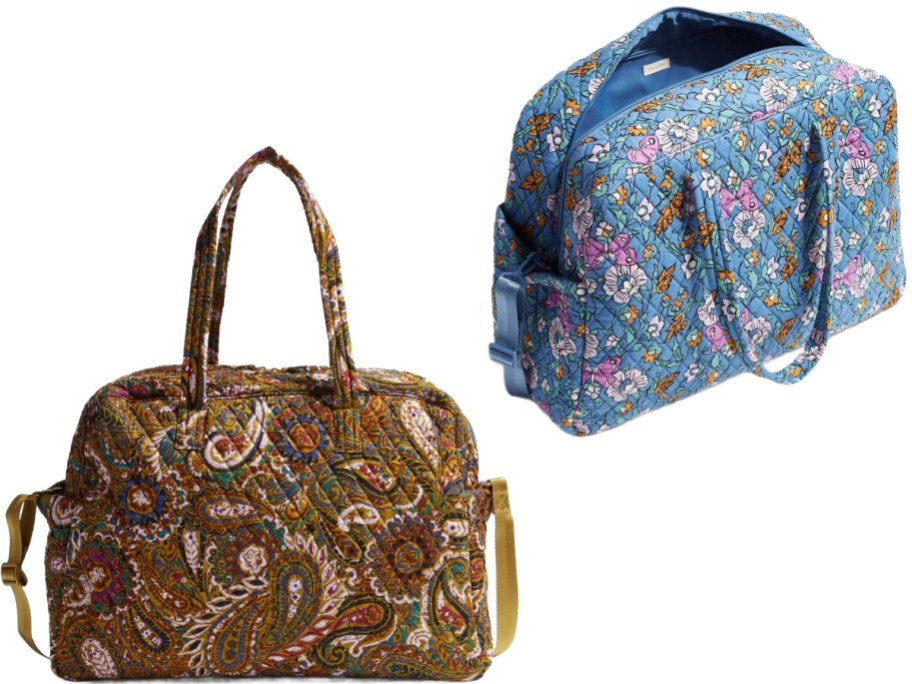 Stock images of two Vera Bradley Large Weekender Bags