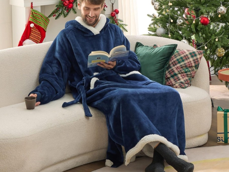 Bedsure Adult or Oversized Wearable Blanket Hoodie 