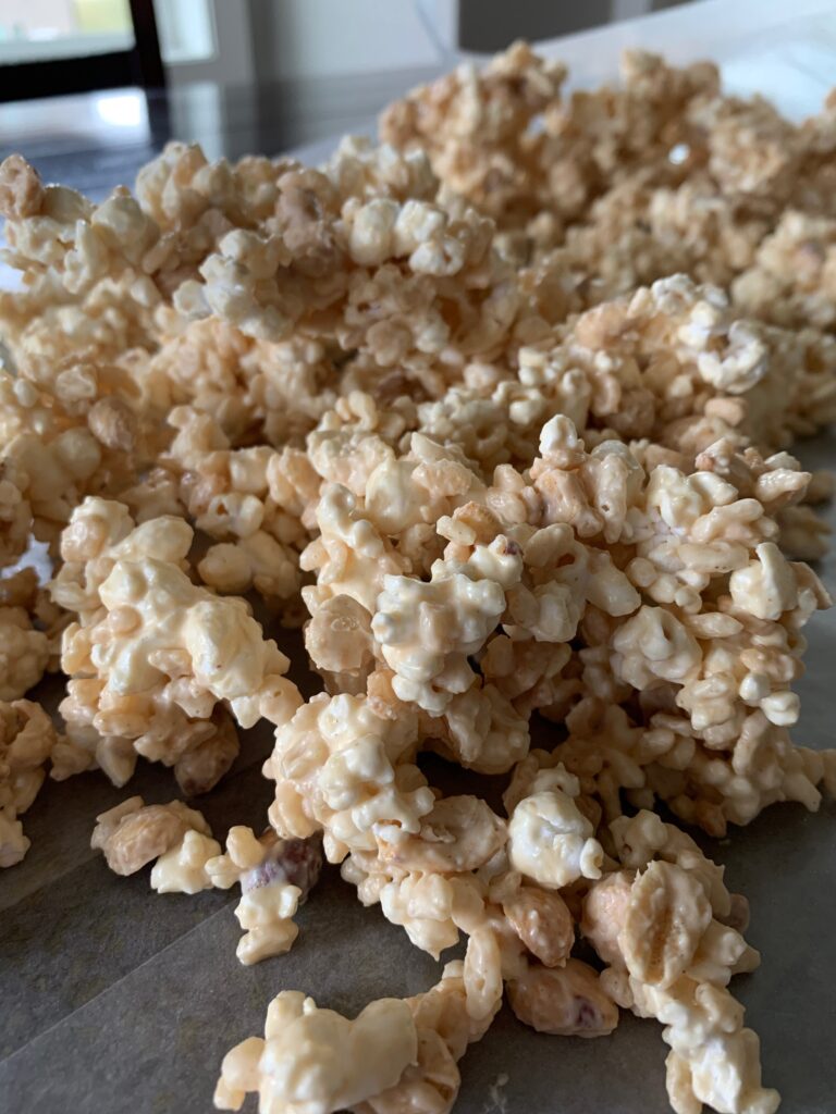 sweet popcorn dessert