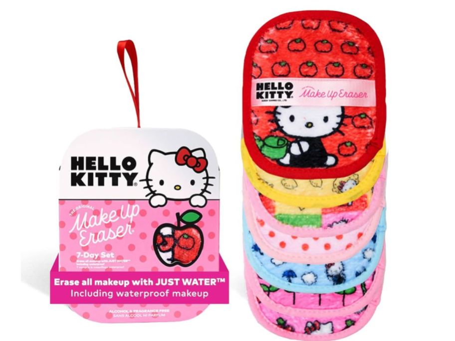 The Original MakeUp Eraser 7-Piece Set in Hello Kitty Classic stock image