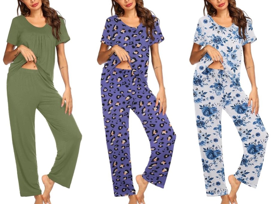 Ekouaer Women's 2-Piece Pajama Lounge Set