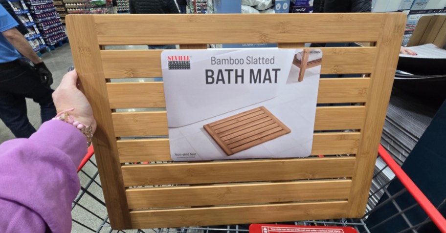 Bamboo Slatted 18x24 Bath Mat in shopping cart