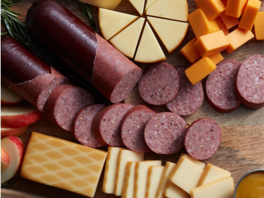 sliced Hickory Farms meats and cheeses