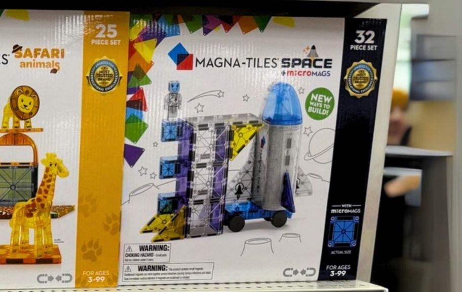 magna tiles box on a store shelf