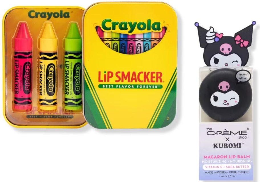 Lip Smacker Crayola Tin & The Creme Shop Kuromi Lip Balm