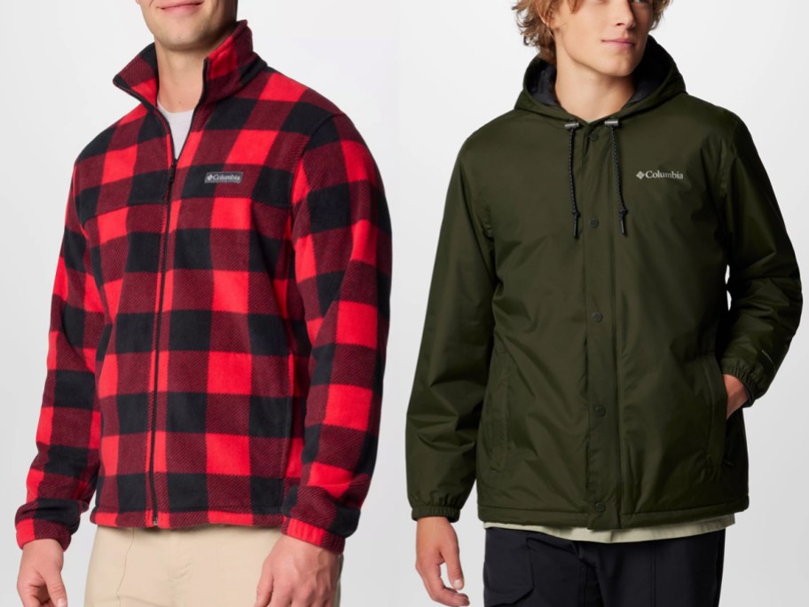 Columbia Men’s Steens Mountain Printed Fleece Jacket and Men's Cedar Cliff II Insulated Jacket