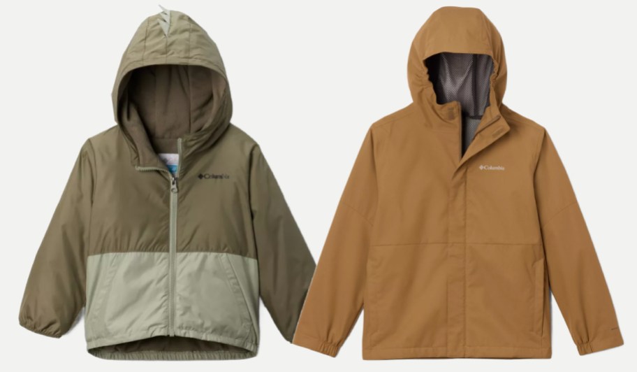 green and tan boys jackets