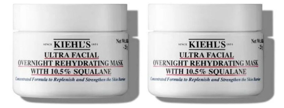 Kiehl's Ultra Facial Overnight Hydrating Face Mask w/ 10.5% Squaline 25g Duo stock image