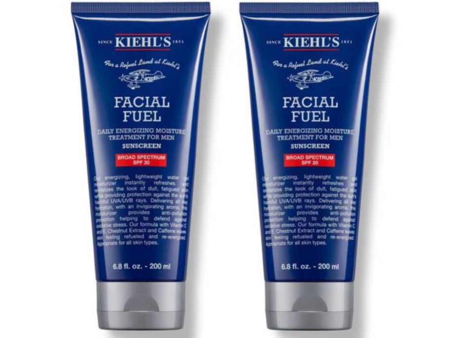 Kiehl's Facial Fuel Men's SPF 20 Moisturizer 200ml Duo stock image