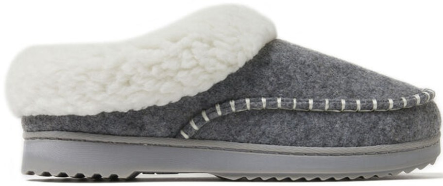 gray dearfoams slipper 