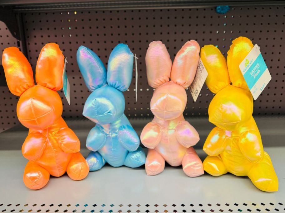 easter bunny balloon plush on shelf in store