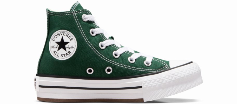 green high top converse sneaker