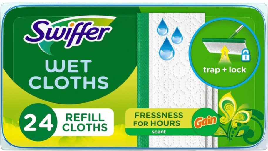 Swiffer Sweeper Wet Mopping Cloths 24-Count - Gain stock image