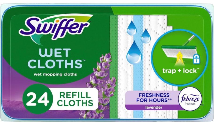 Swiffer Sweeper Wet Mopping Cloths 24-Count - Lavender stock image