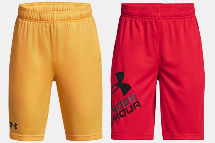 yellow and red boys shorts