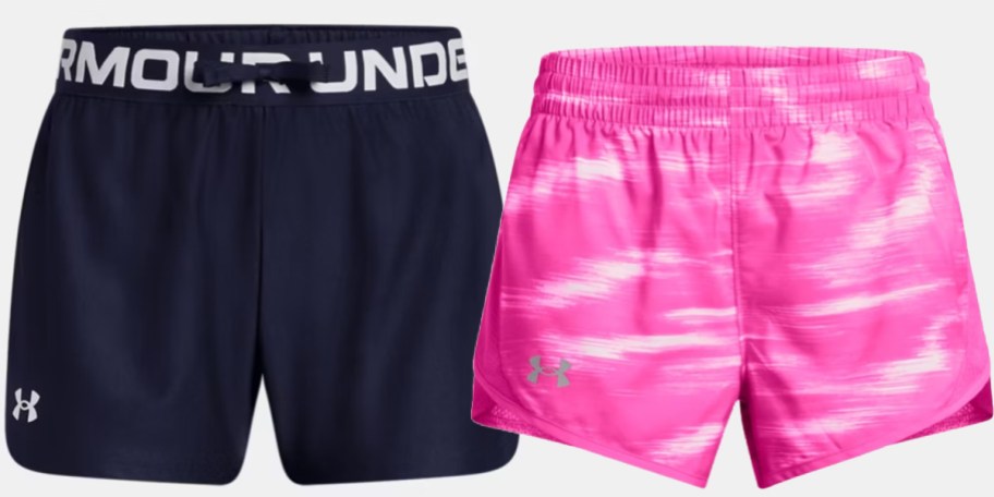 navy and pink shorts