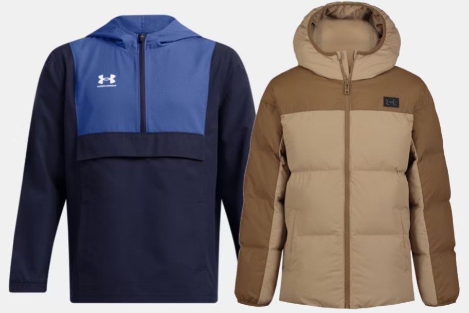 blue and tan boys jackets