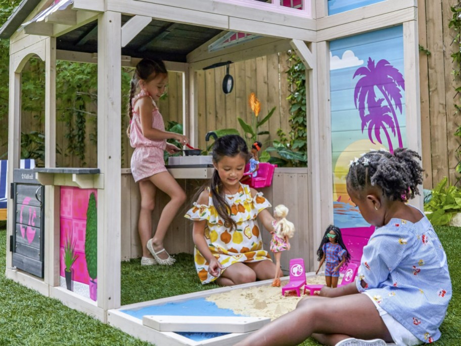 KidKraft Barbie Seaside Wooden Outdoor Playhouse