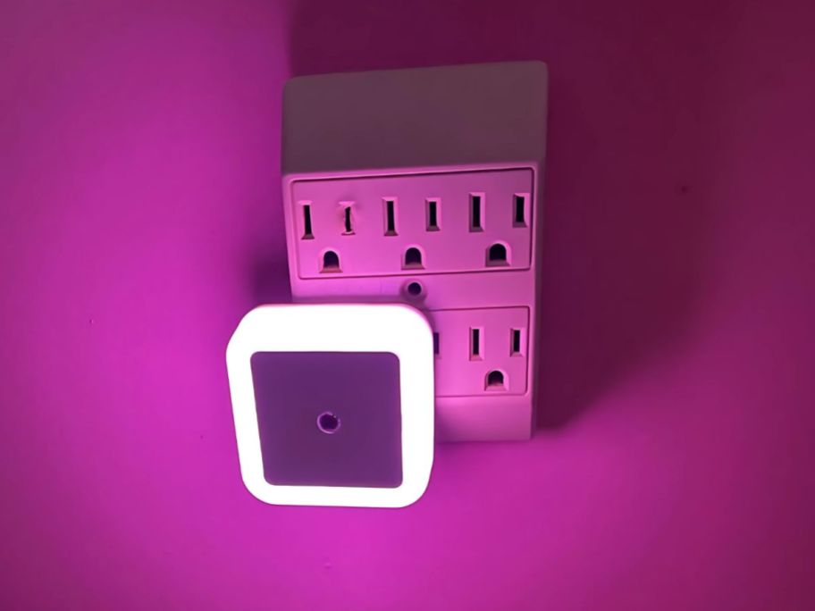 A pink night light 