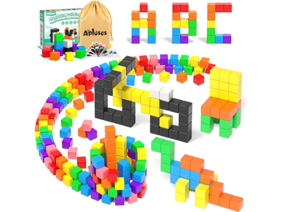 stock image of APLUSES Magnetic Blocks 54 Pieces