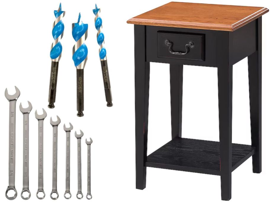 Craftsman tools and an end table