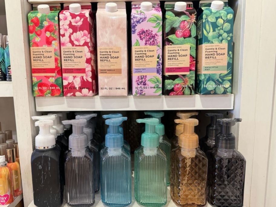 Bath & Body Works Foaming Hand Soap Refills and Glass Dispensers