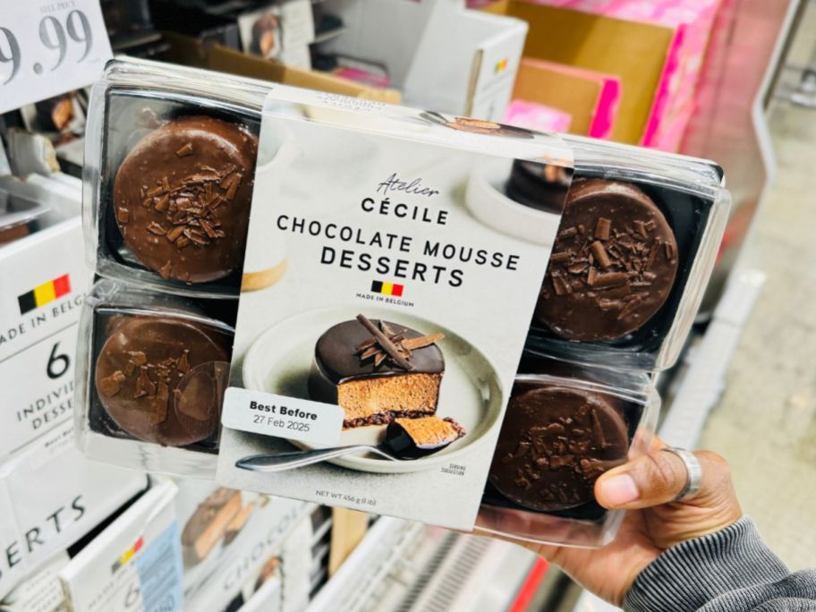 Atelier Cecile Belgian Chocolate Mousse 6-Count in hand in store