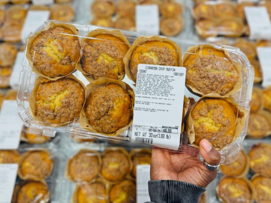 Cinnamon Chip Muffins 8-Count in hand in store