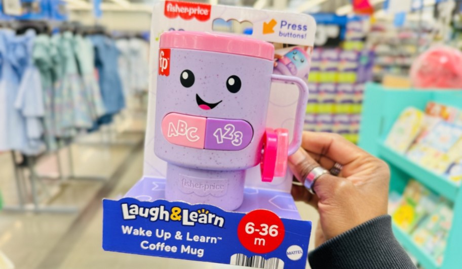 fisher-price laugh & learn wake up and learn coffee cup in store